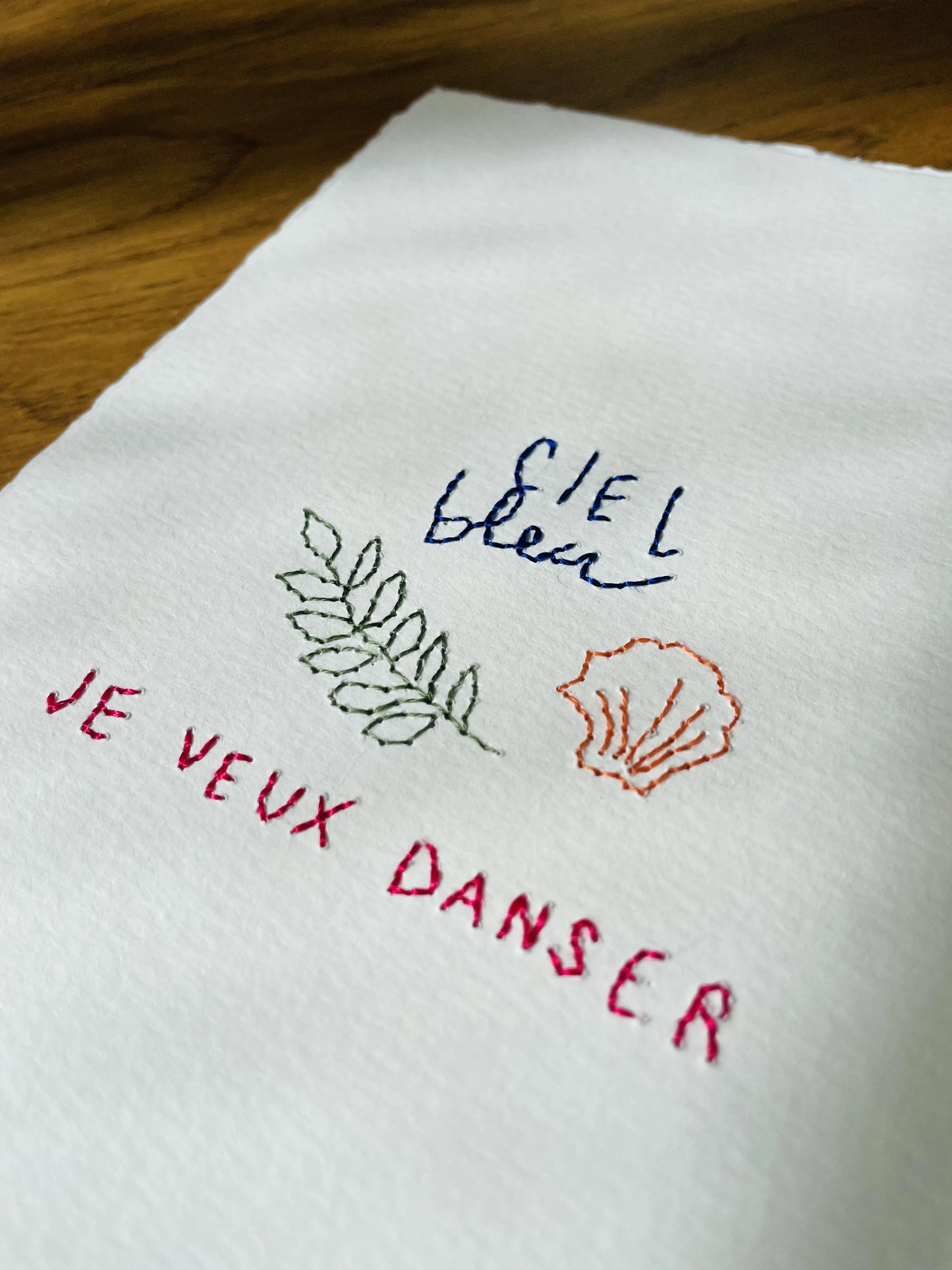 Carte “Ciel bleu, je veux danser”