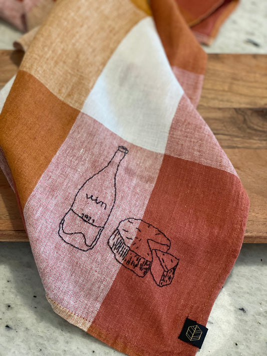 Torchon Vin et fromage