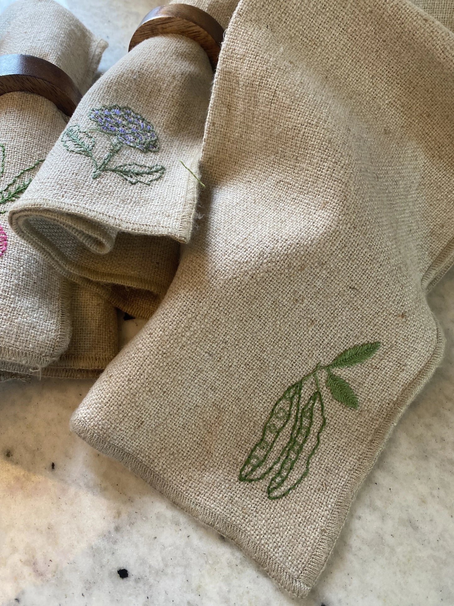 Serviette Petits pois